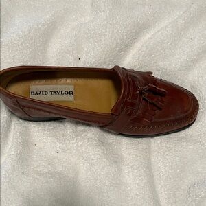 David Taylor Rich Brown Tassel Slip-Ons
